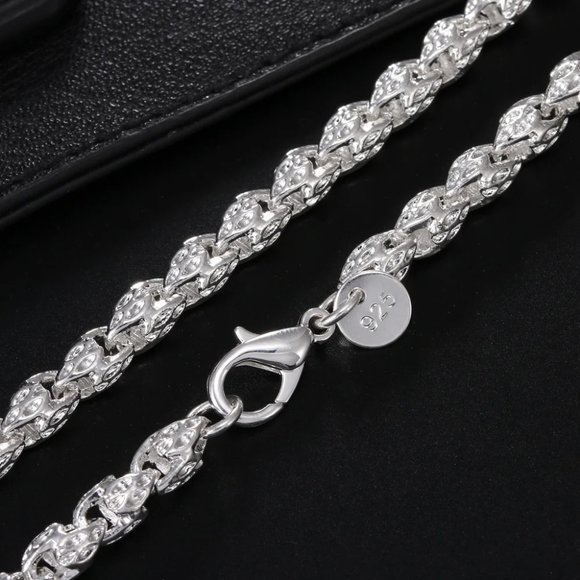 Stunning 24 Inch Diamond Cut Rope Chain 5mm Thick - Picture 3 of 4